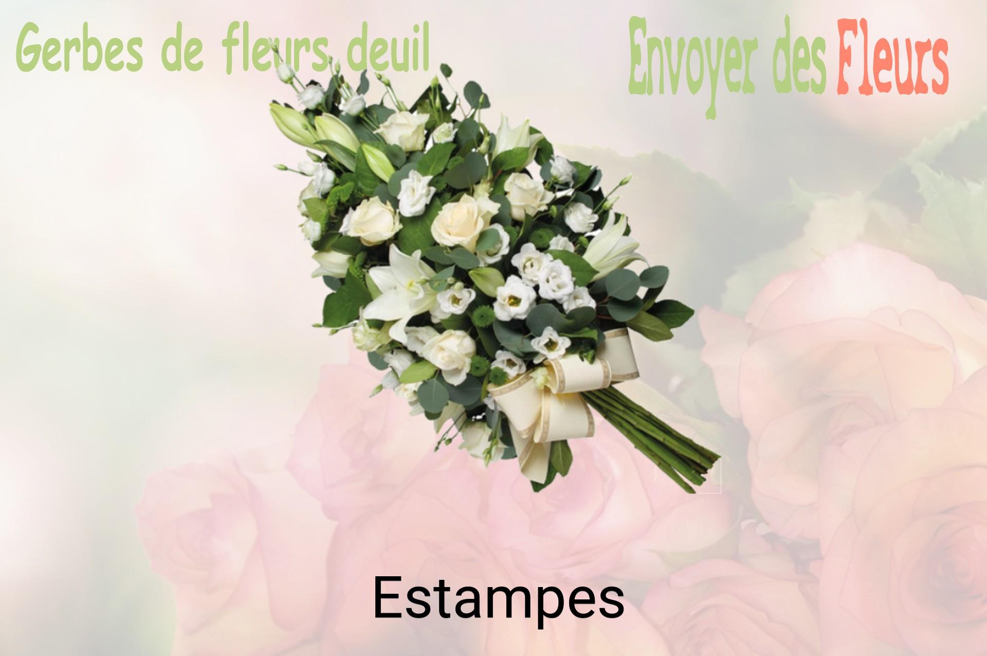 Gerbe de fleurs de deuil livrée à Estampes